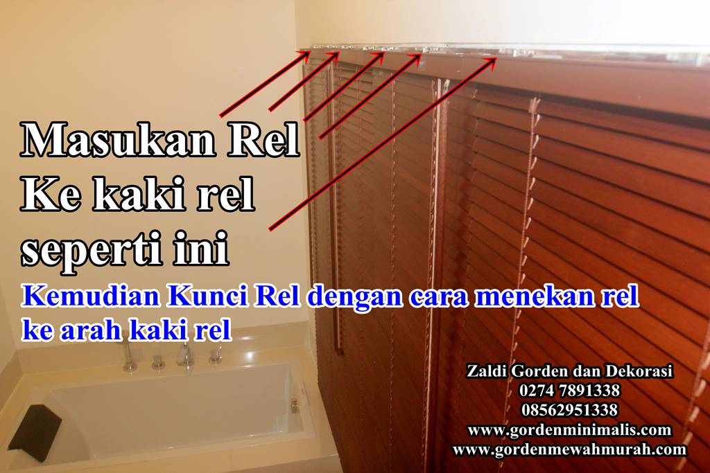 cara memasang gorden kayu wooden blind krey kayu horizontal blind